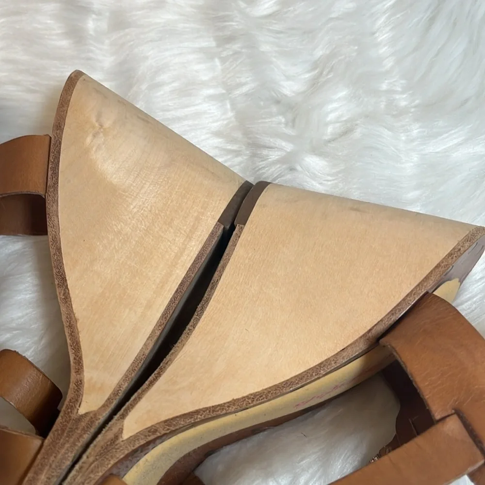Foot Petals Tatiana Brown Strappy Wedge Sandal